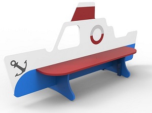Лавочка детская "Кораблик" Л-19 2135х620х1000мм
