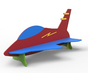 Лавочка детская Л-23 "Самолет истребитель"
